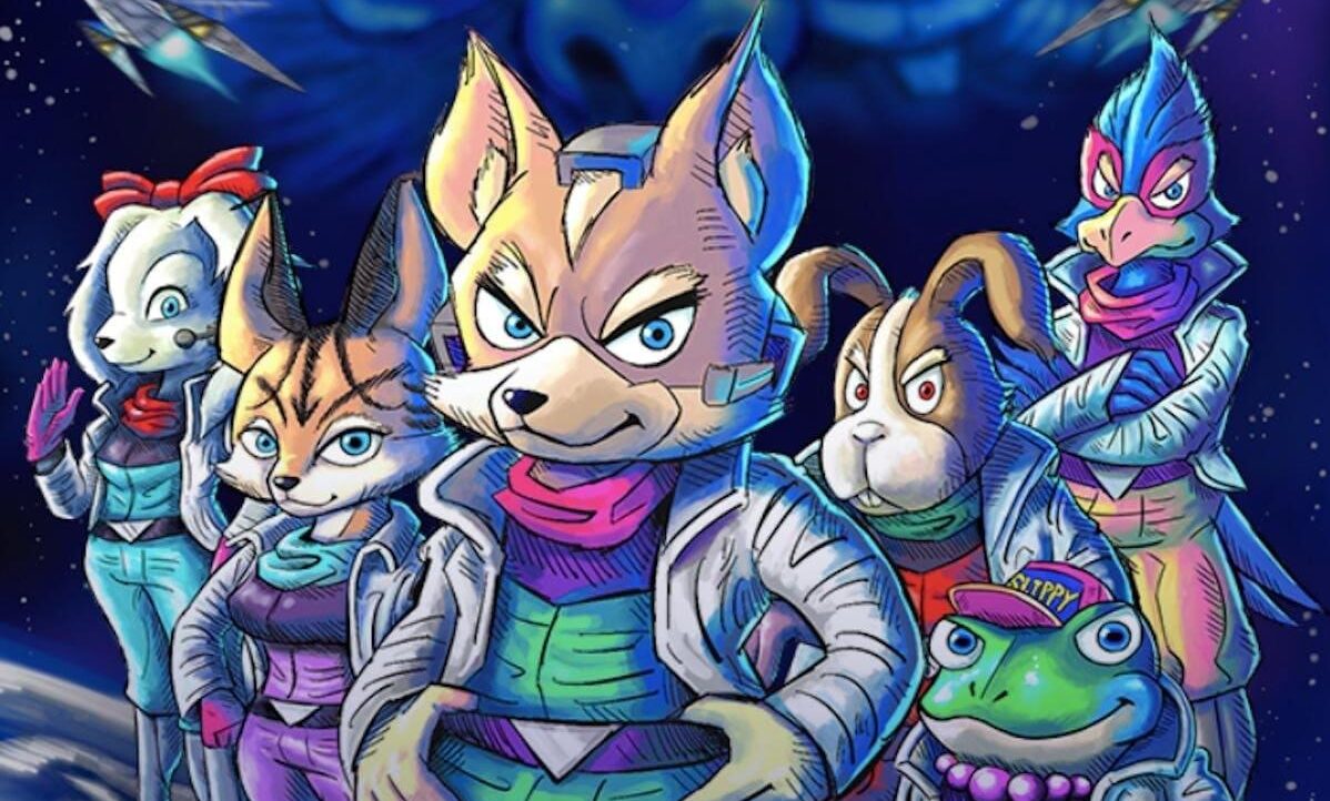 Krystal from Star Fox illustrated in colorful cartoon style